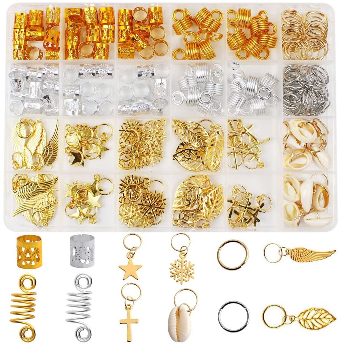Solidchoice - Set van 220 Dreadlocks Haaraccessoires met Doos