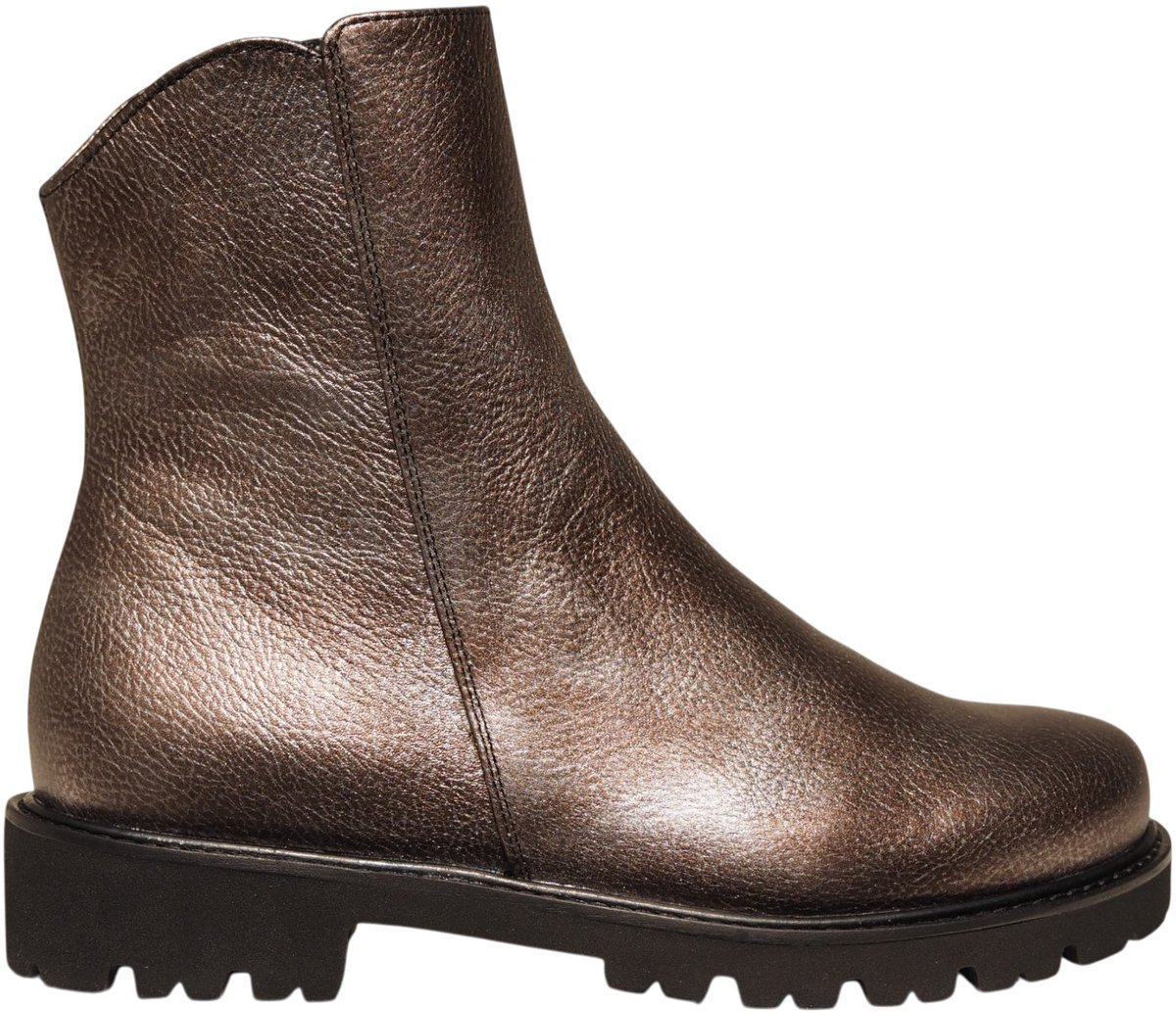 Footnotes grijs metallic leren enkellaarzen - Lara