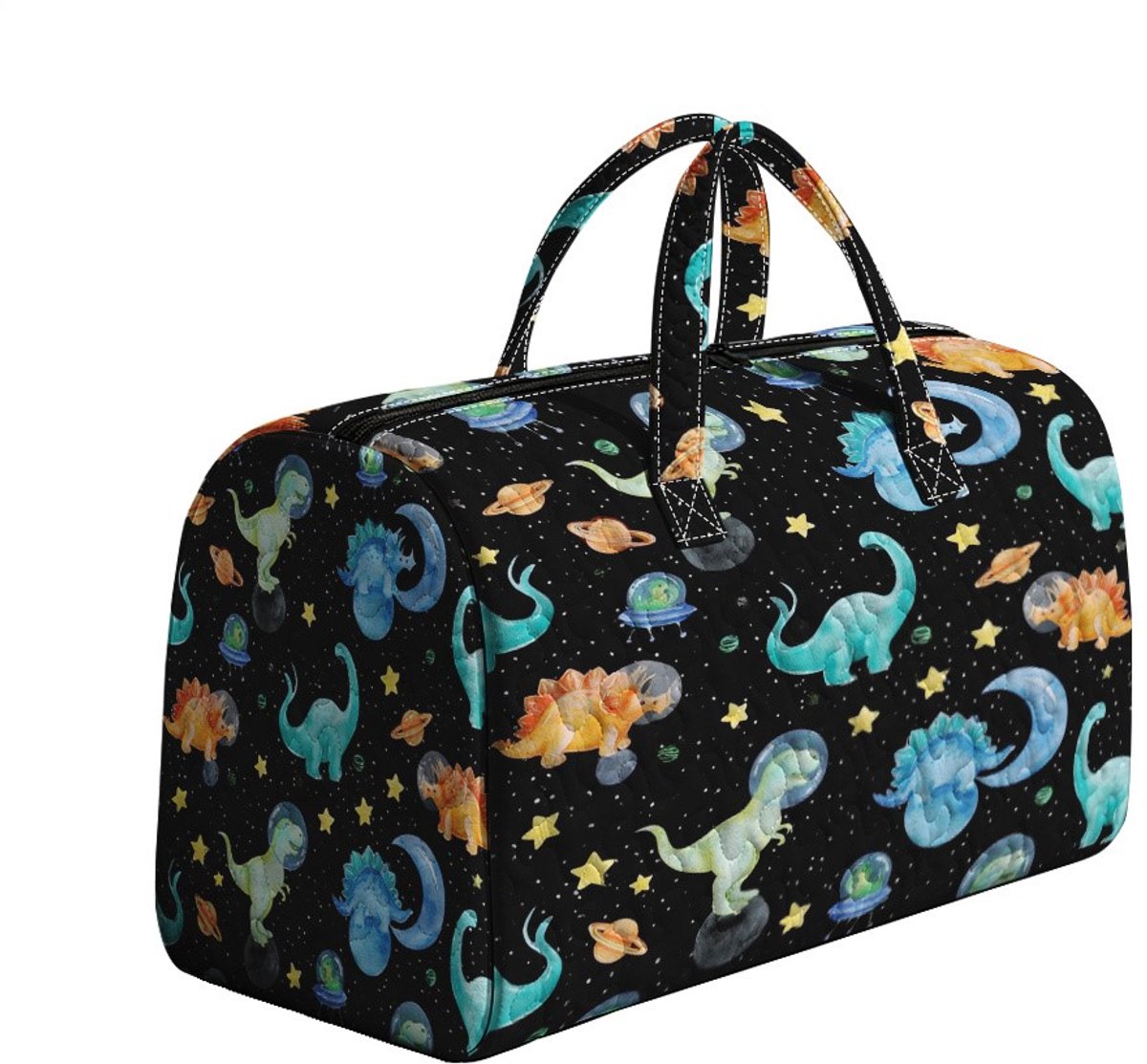 Ruimte Dino Reistas Kind | Ruimte Dino Sporttas Kind | Dino Weekendtas | Handbagage Kind Vliegtuig | 25 Liter | Sporttas Jongens | Weekendtas met Dino's | Blauwe Kindertas Peuter | Tas voor Logeren of Vakantie | 24x20x45 cm