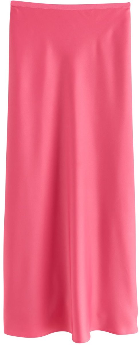 Next - Dames - Satijnen midirok - Roze