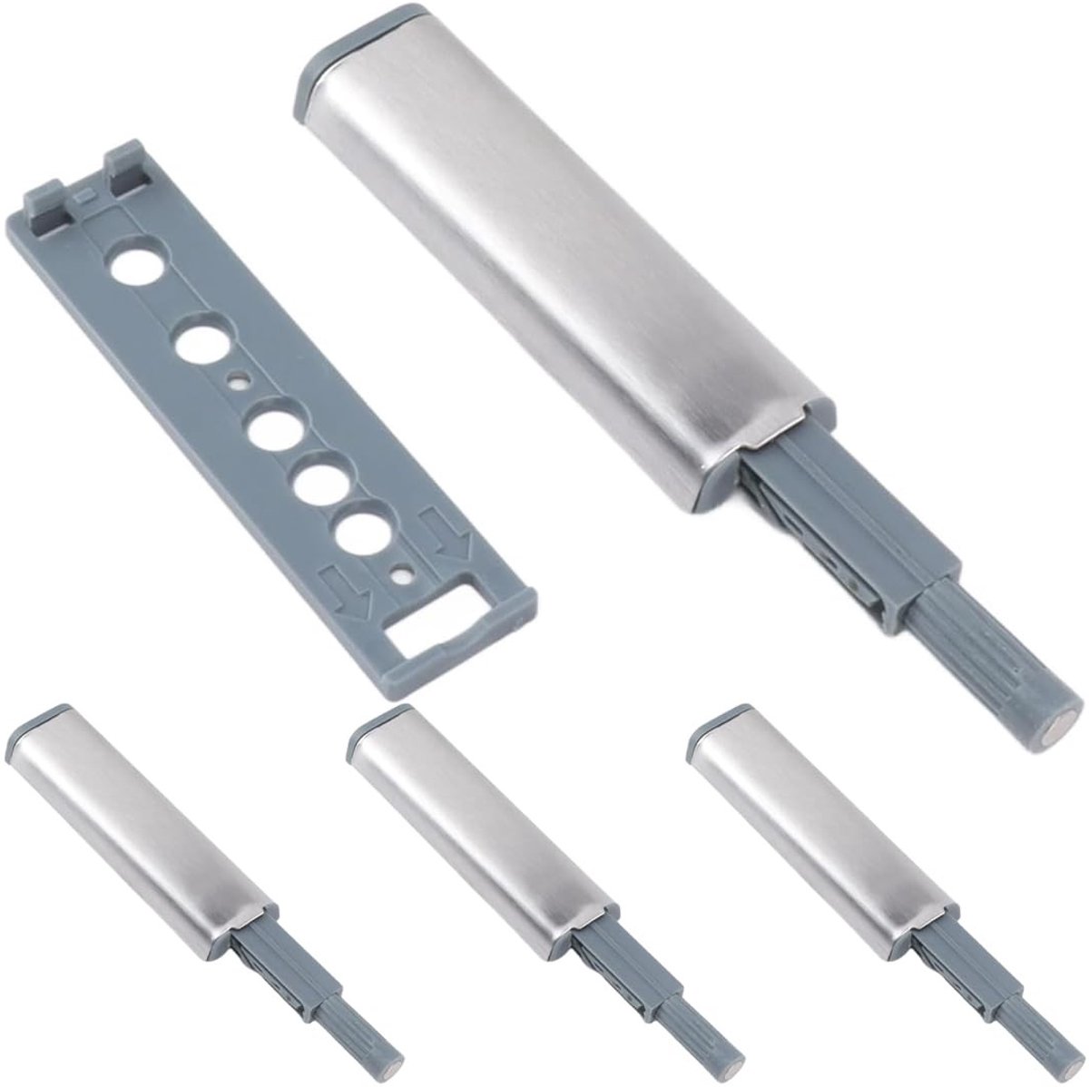Solidchoice - 4-delige Push Pull Deurhandgreep - Aluminium Behuizing met Magnetische Sluiting