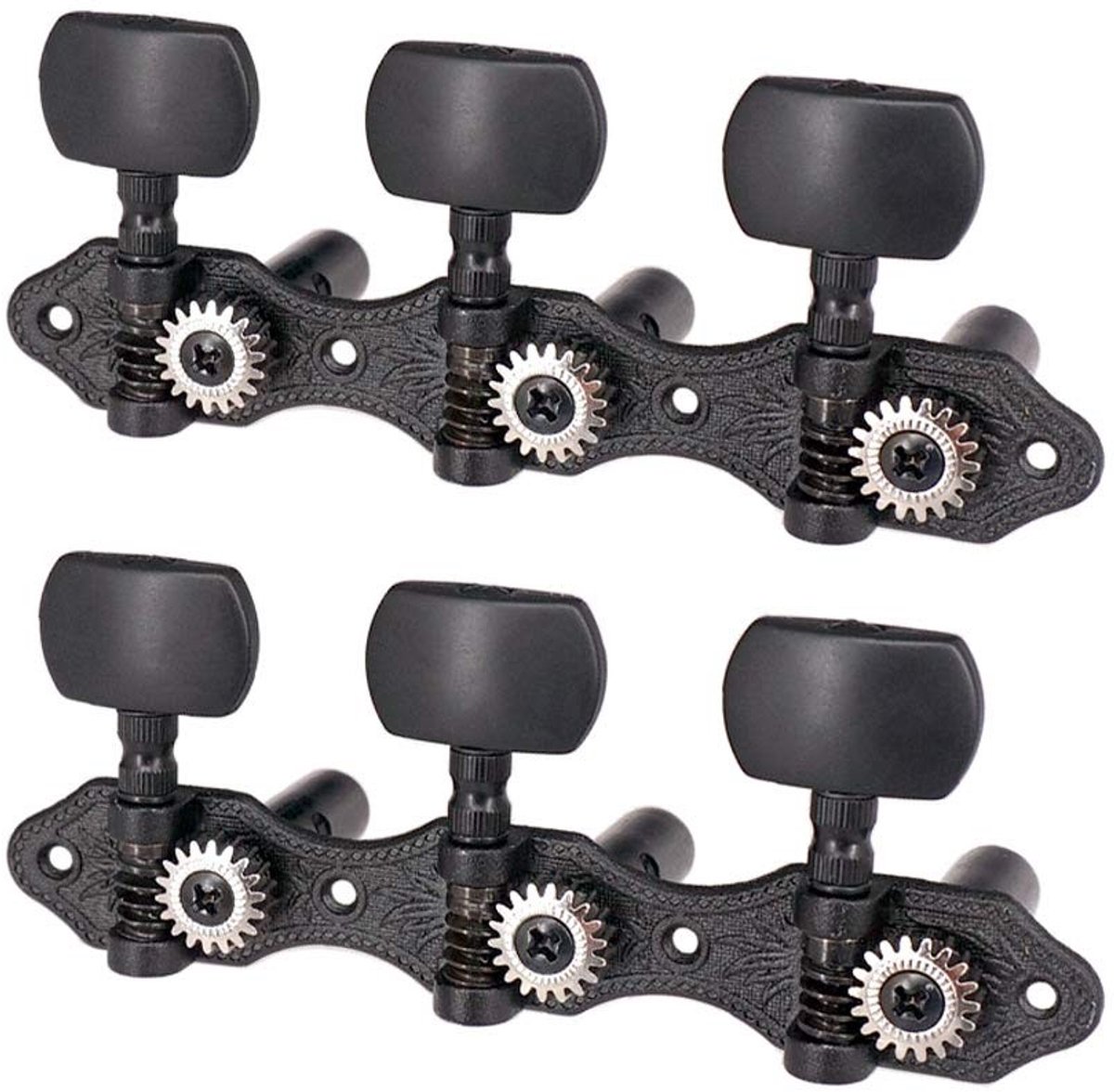 Solidchoice - 1 Paar Zwarte Klassieke Gitaar Tuners Machine Heads