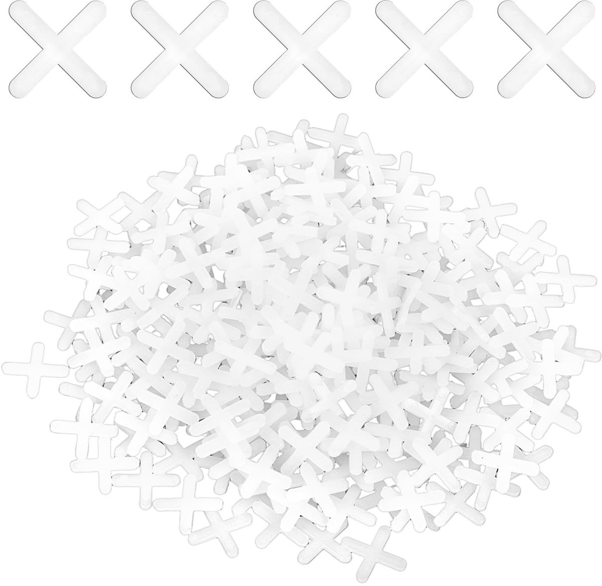 Solidchoice - 500 Stuks Witte Tegelkruisjes - Voor Nauwkeurige Tegelinstallatie