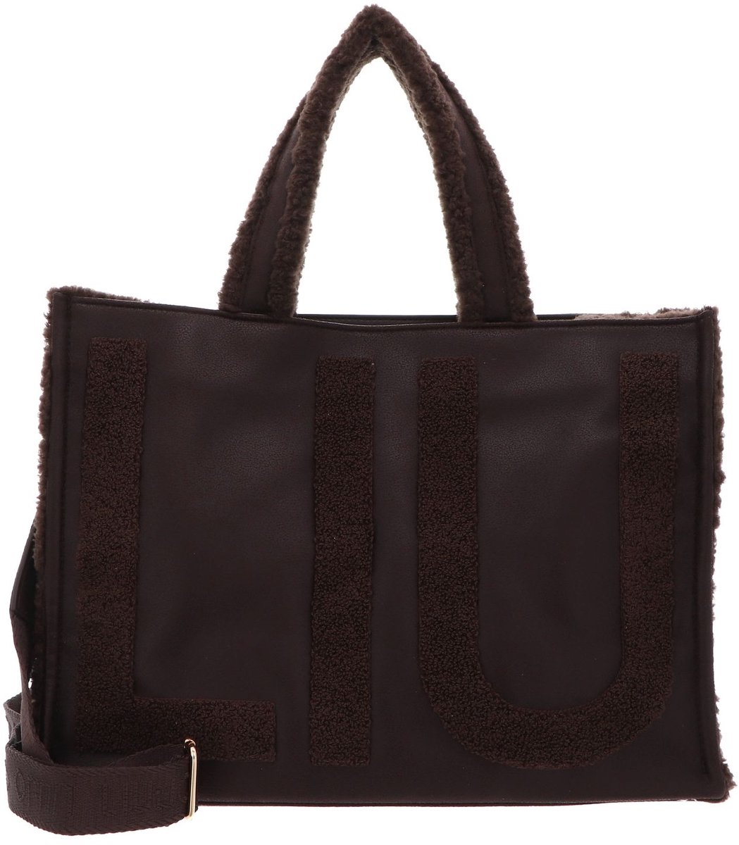 LIU JO shopper schoudertas Logo Tote Bag T. Moro donkerbruin