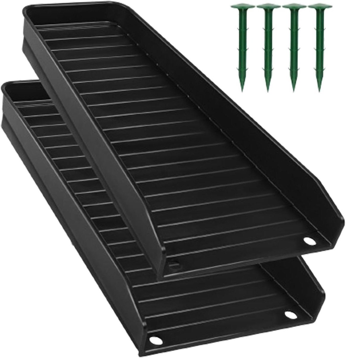 Spatbescherming Dakgoot - Afvoer Verlenger - Waterschade Voorkomen - Uniek Anti-slip Design - Set van 2 - Wit