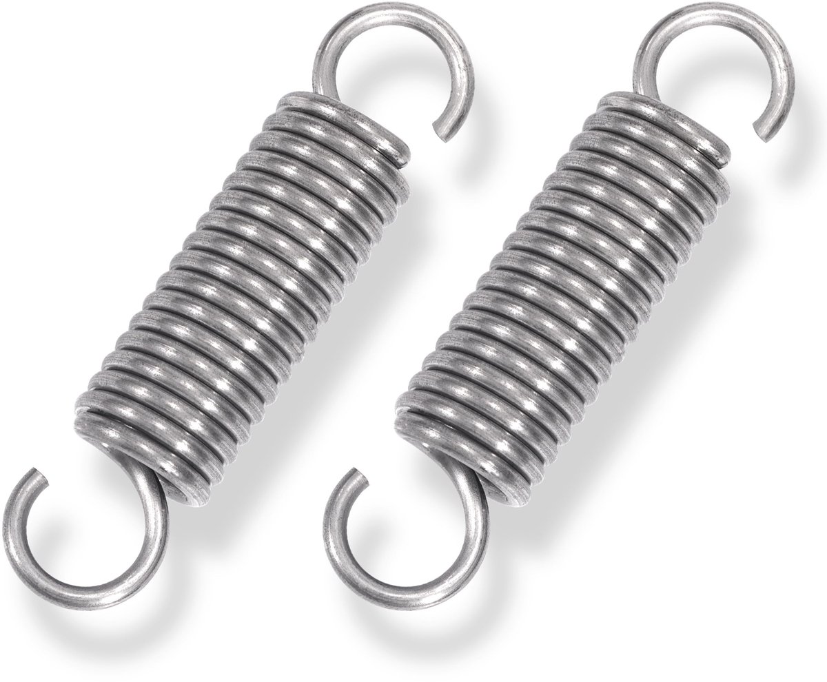 Solidchoice - Trekveren met Haak - Roestvrijstalen Spanveren 2 stuks 60 mm