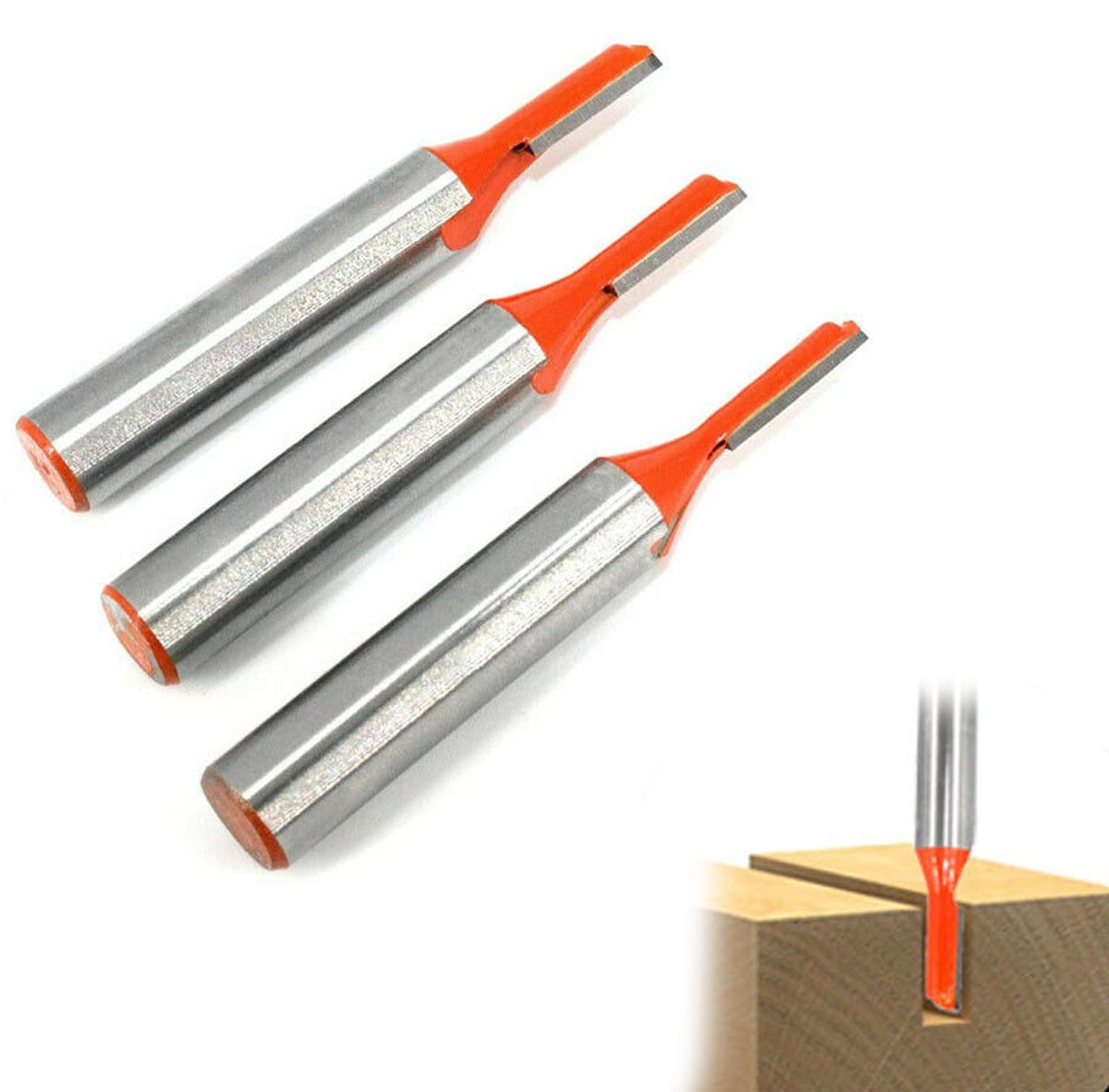 Solidchoice - 3-delige Houtfrezen Set voor Professionele Freeswerkzaamheden