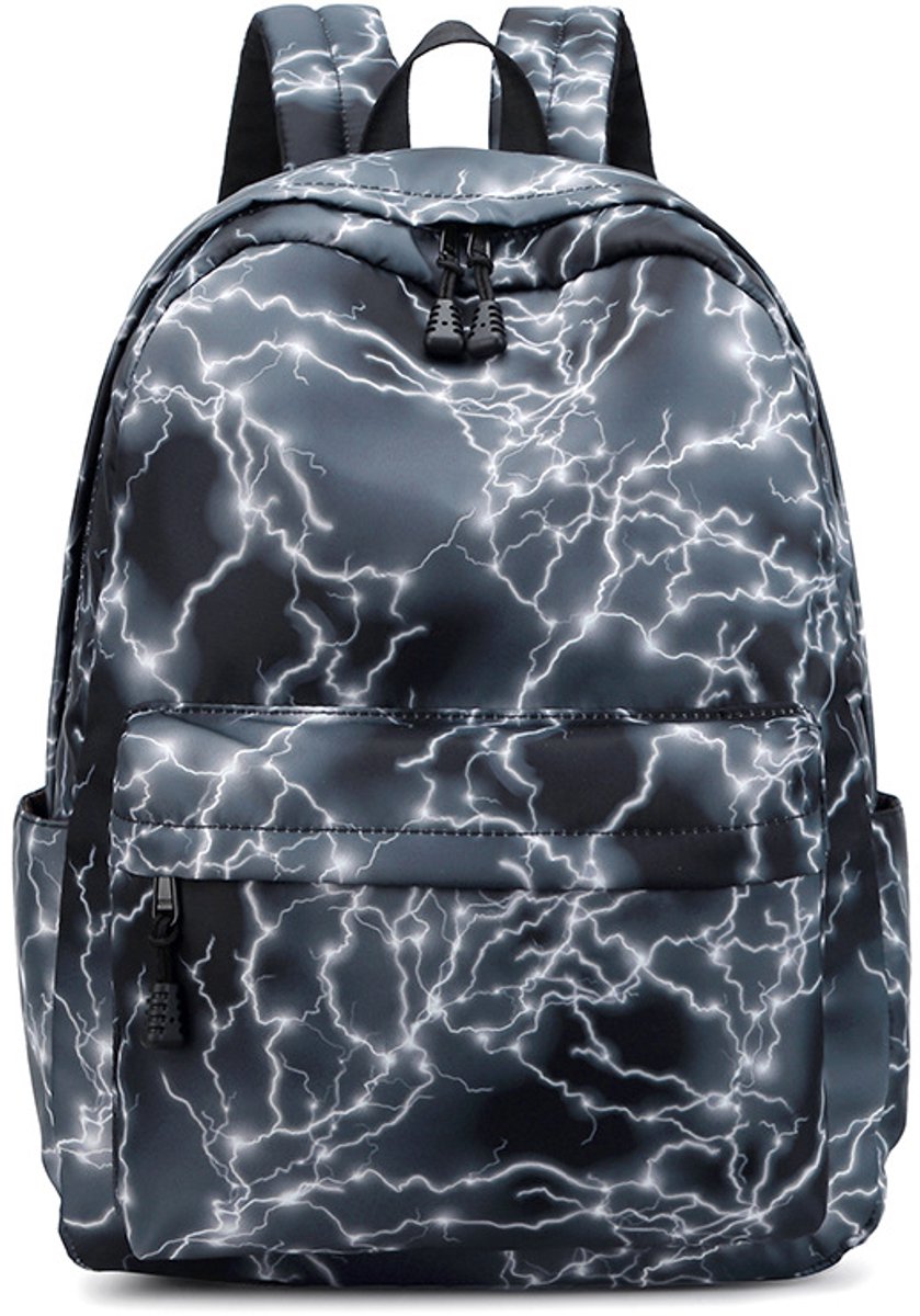 Grote waterdichte rugzak voor jongens - 43 cm - unisex reisrugzak - geschikt voor leerlingen van de midden- en bovenbouw van de basisschool - grijs