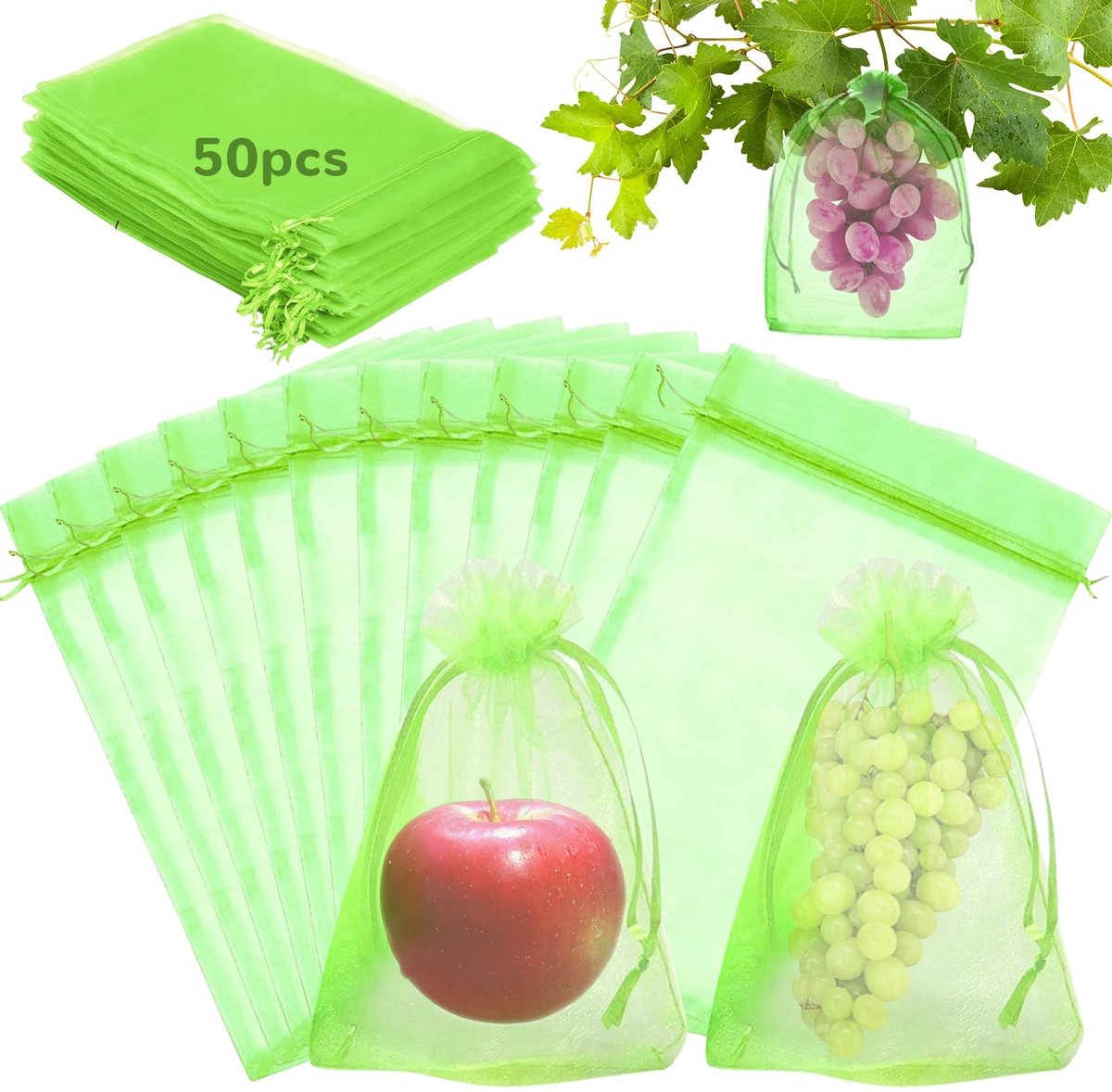 Solidchoice - Set van 50 Fruitbeschermers voor Druiven