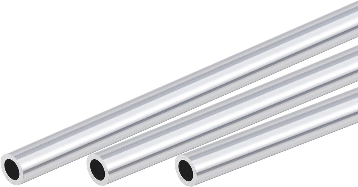Solidchoice - Set van 3 Ronde Aluminium Buizen voor Industrie en DIY Projecten