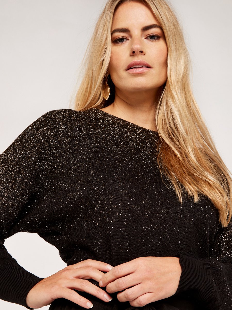Metallic Sparkle Fine Knit Jumper