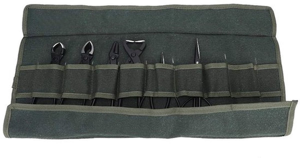 Bonsai Tool Kit 7 Stuks - Hoogwaardige Stalen Scharen - Tuingereedschap Set - Comfortabele Opbergtas - Efficiënt Snoeien - Duurzaam en Slijtvast