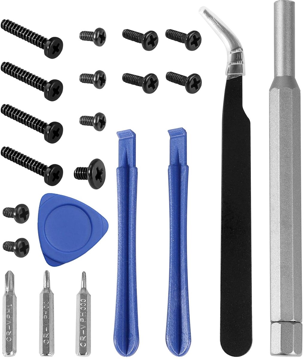 Vervangingsreparatie-schroevendraaierset - koelventilatorschroef - backcover kruisschroevendraaier - SSD harde schijf schroeven - complete set - schroeven - pincetten - accessoires compatibel met