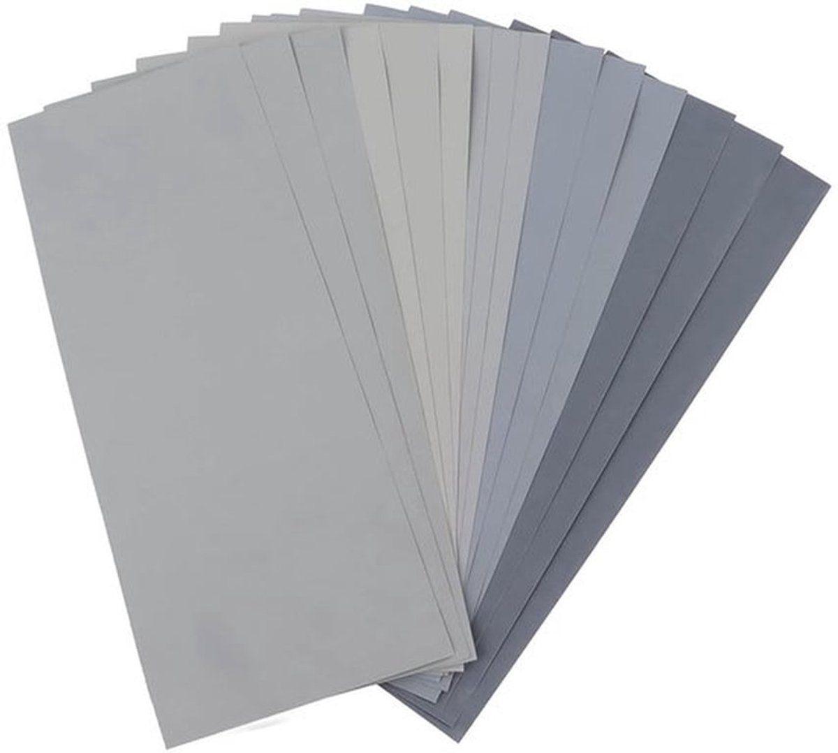 Complete Set Schuurpapier 15 Stuks 2000 tot 10000 Grit voor Polijsten, Schuren en Ambacht, 23 x 9 cm