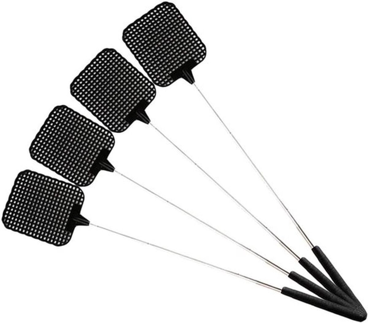 Telescopische Vliegenmeppers van RVS - 4 Stuks - Uittrekbare Insectenbestrijding voor Thuisgebruik