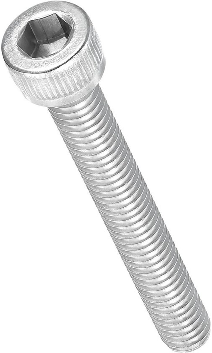 50 Stuks M6-1x45mm Hex Socket Schroeven - Volledige Draad RVS 304 voor Elektrische Motor en 3D Printer, Duurzaam en Roestvrij