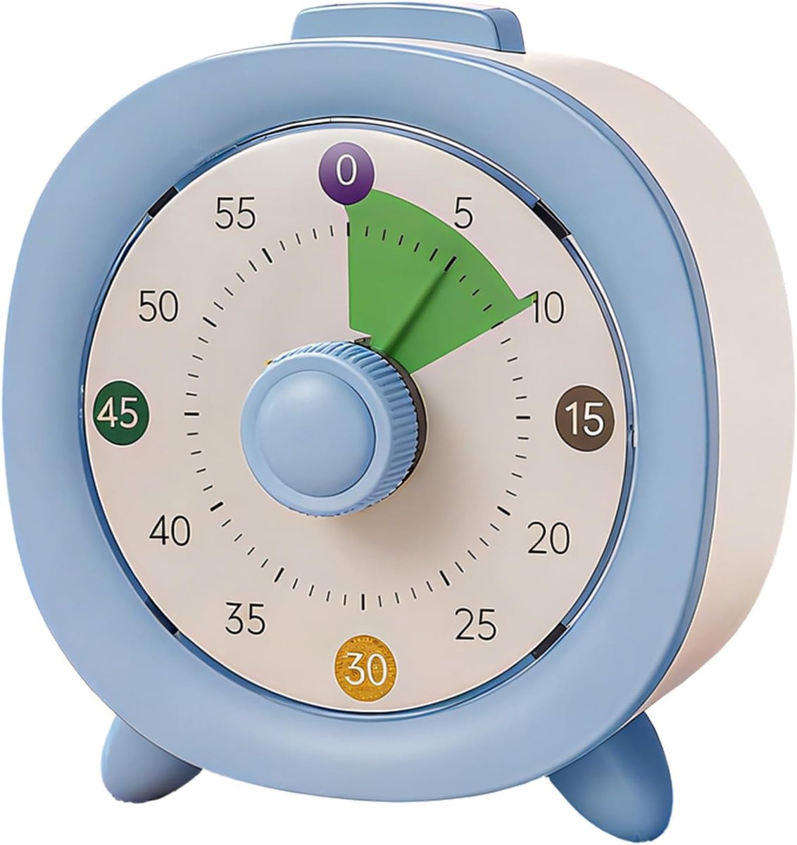 Bobypet - Visual Timer 60 Minuten - Stille Kookwekker & Studietimer voor Kinderen en Volwassenen - Countdown Timer voor Klaslokaal, Keuken en Kantoor - Schermvrij Tijdsbeheer - Blauw