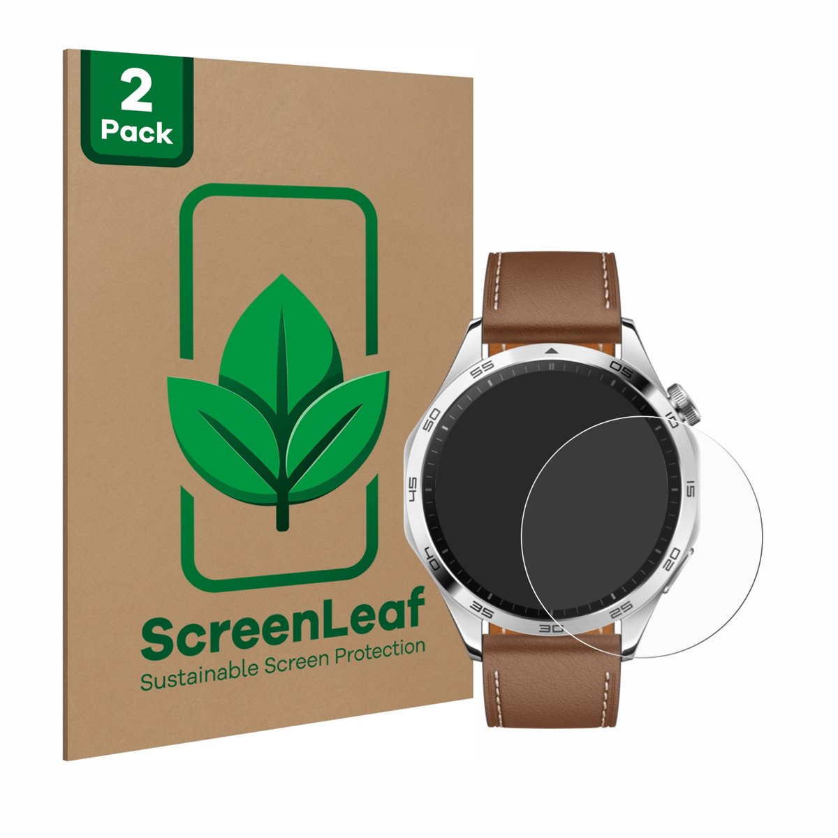 2 Stuks Screenprotector voor Huawei Watch GT 4 (46mm) - Hoogwaardige Beschermfolie transparant