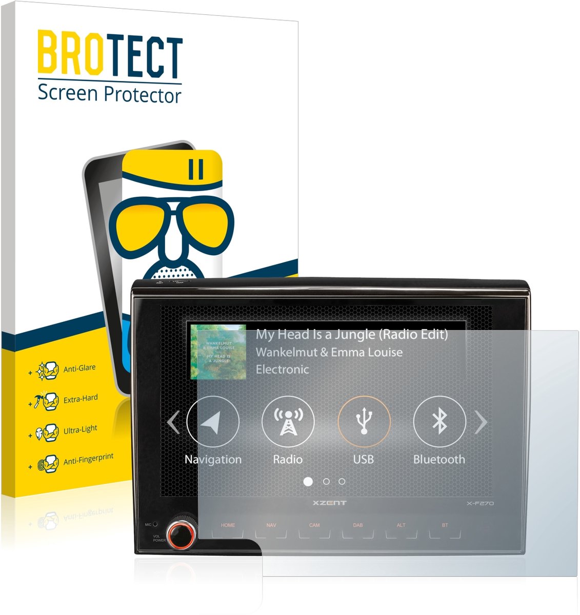 BROTECT - Screenprotector voor Fiat Ducato III 2014-2021 X-F270 8" - Folie Beschermfolie Beschermglas matte