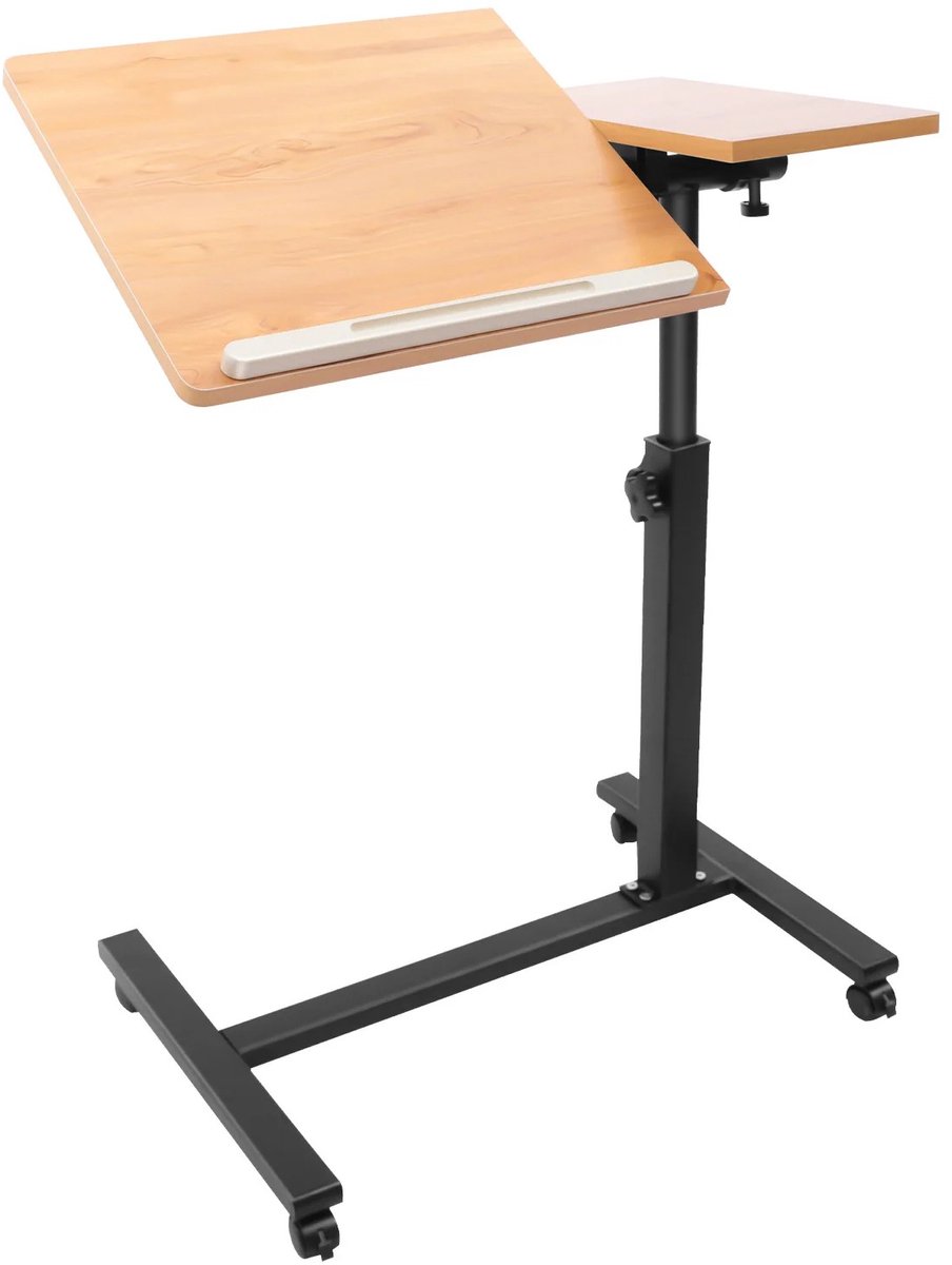Seth Select Laptoptafel op wielen - Kantelbaar laptoptafel - Computer standaard - Verrijdbare laptoptafel - In hoogte verstelbaar