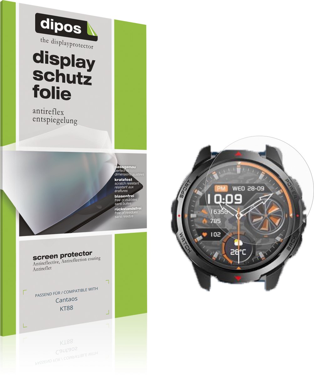 dipos – 6x Matte Beschermfolie geschikt voor Cantaos KT88 | Krasbestendige & antireflecterende Screenprotector Ultra-Thin