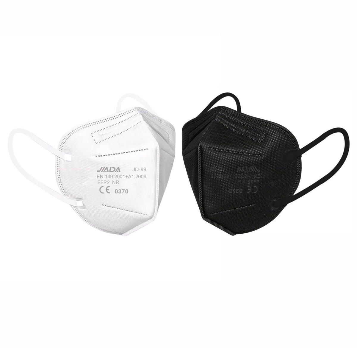 CRAZYCHIC - 20x FFP2 NR Masker Zwart - CE Gecertificeerd CE-EN149 Ademhalingsmasker - ShopVlot
