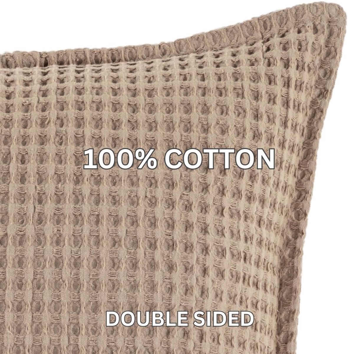 Tiseco - Cushion (filled) HONEYCOMB - Square - 45x45 cm - Taupe - ShopVlot