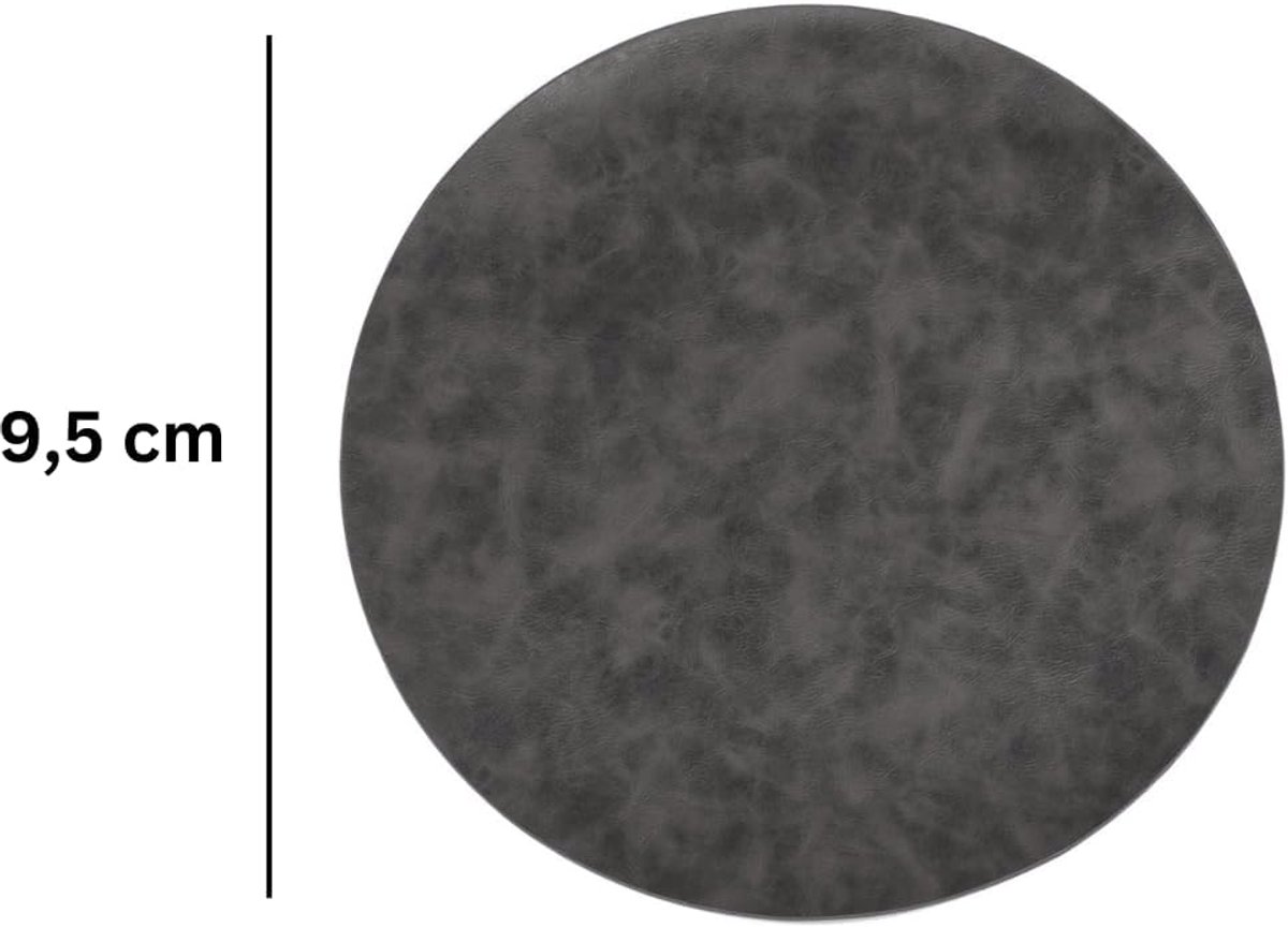 ZICZAC - Glass coaster TUSCAN - SET/12 - Artificial leather - double sided, easy to clean, protects against scratches - ShopVlot