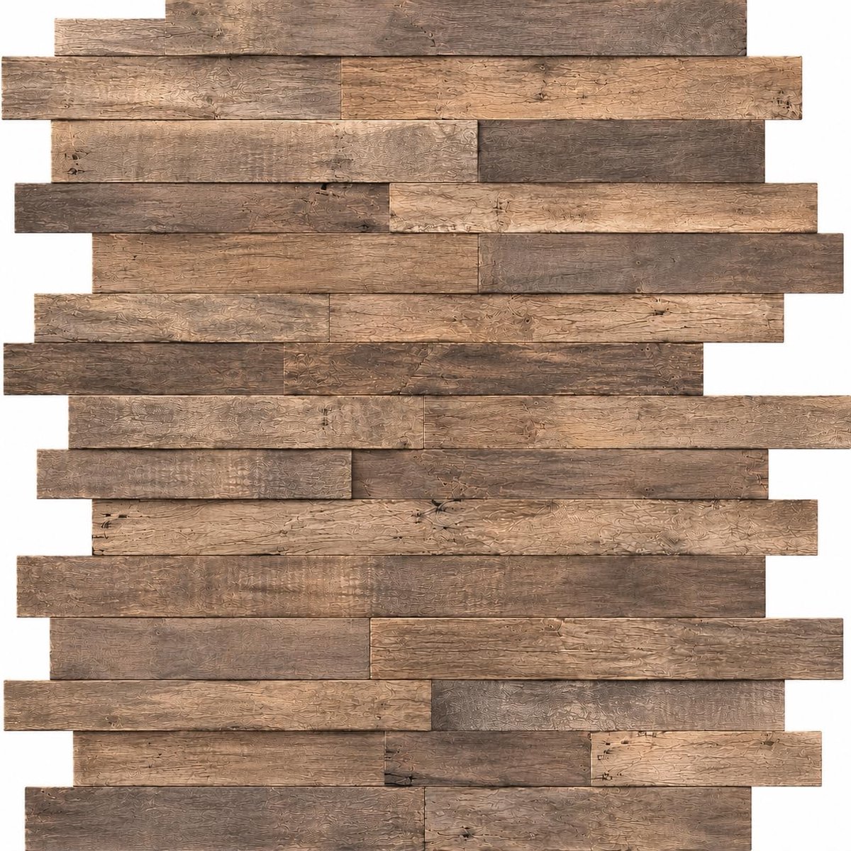 Wooden Wall Cladding Oak Wood, 0.8 M2 per box, Wooden wall panels, Barnwood wall cladding, 3D panels wood, Wall - ShopVlot