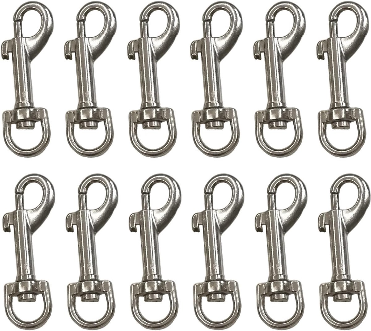 12pcs trigger clips closure, 5cm zinc alloy swivel eye snap clip hook for dog leash, pet leashes, men keychain, key - ShopVlot