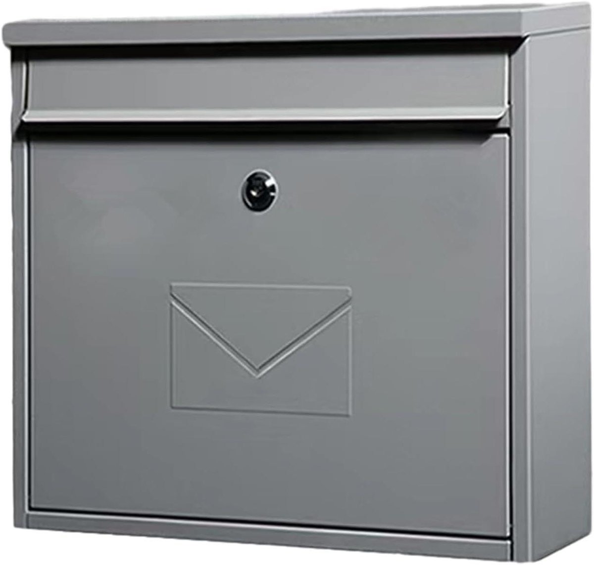 Hangende Brievenbus - Veiligheidsslot Drop Box - Post Ontvangen - Waterdichte Strip - 36 x 32 x 10 cm - Lichtgrijs