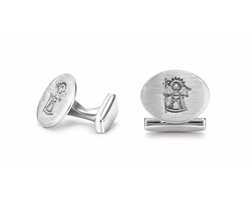 AuBor ®. Manchetknopen. Zilver.  "Ukko" God van de donder.