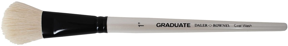 Solidchoice - Graduate Witte Geit Ovale Wasborstel Maat 1