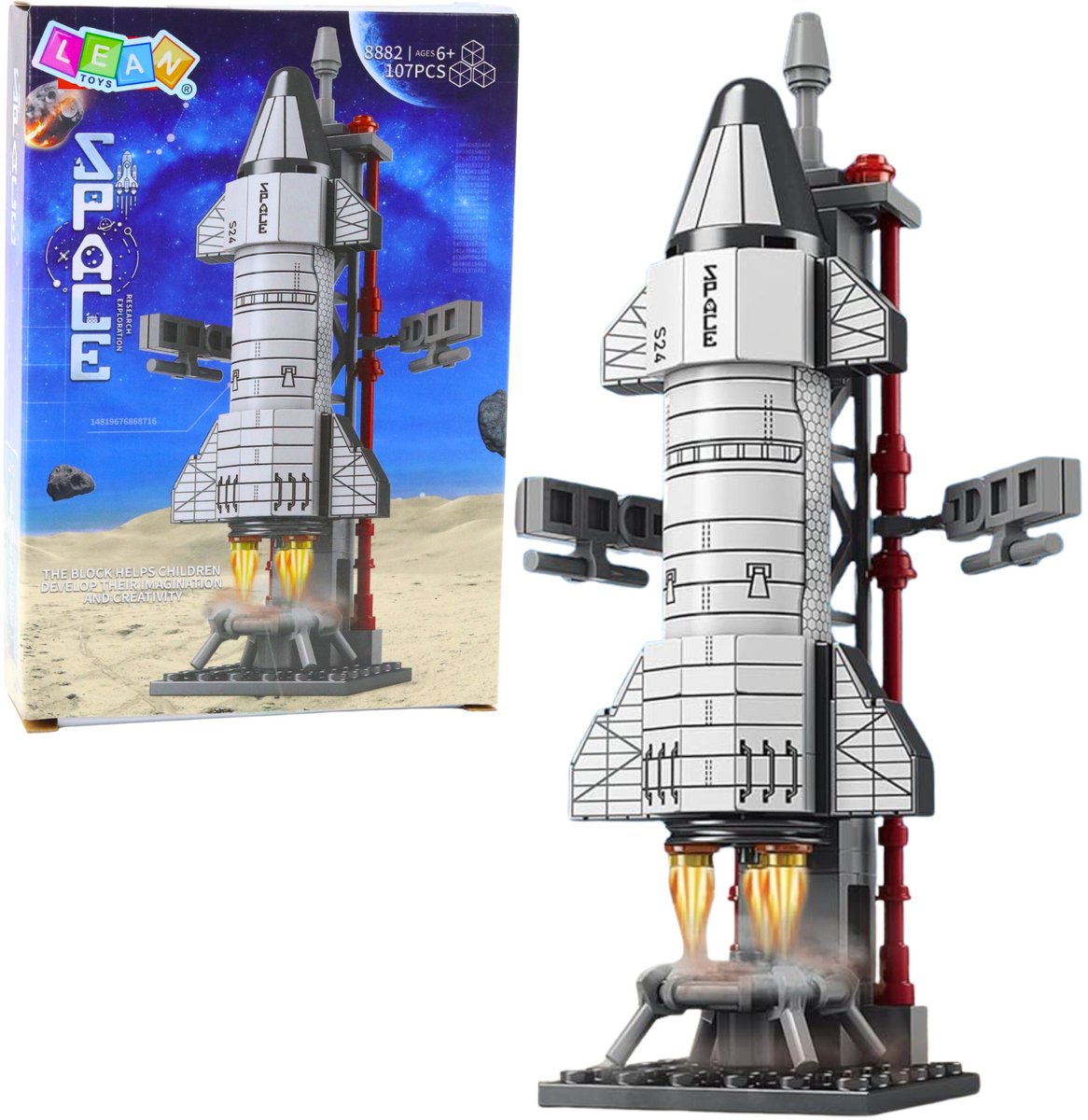 Bouwstenen Space Rocket Launch Tower 107 st.
