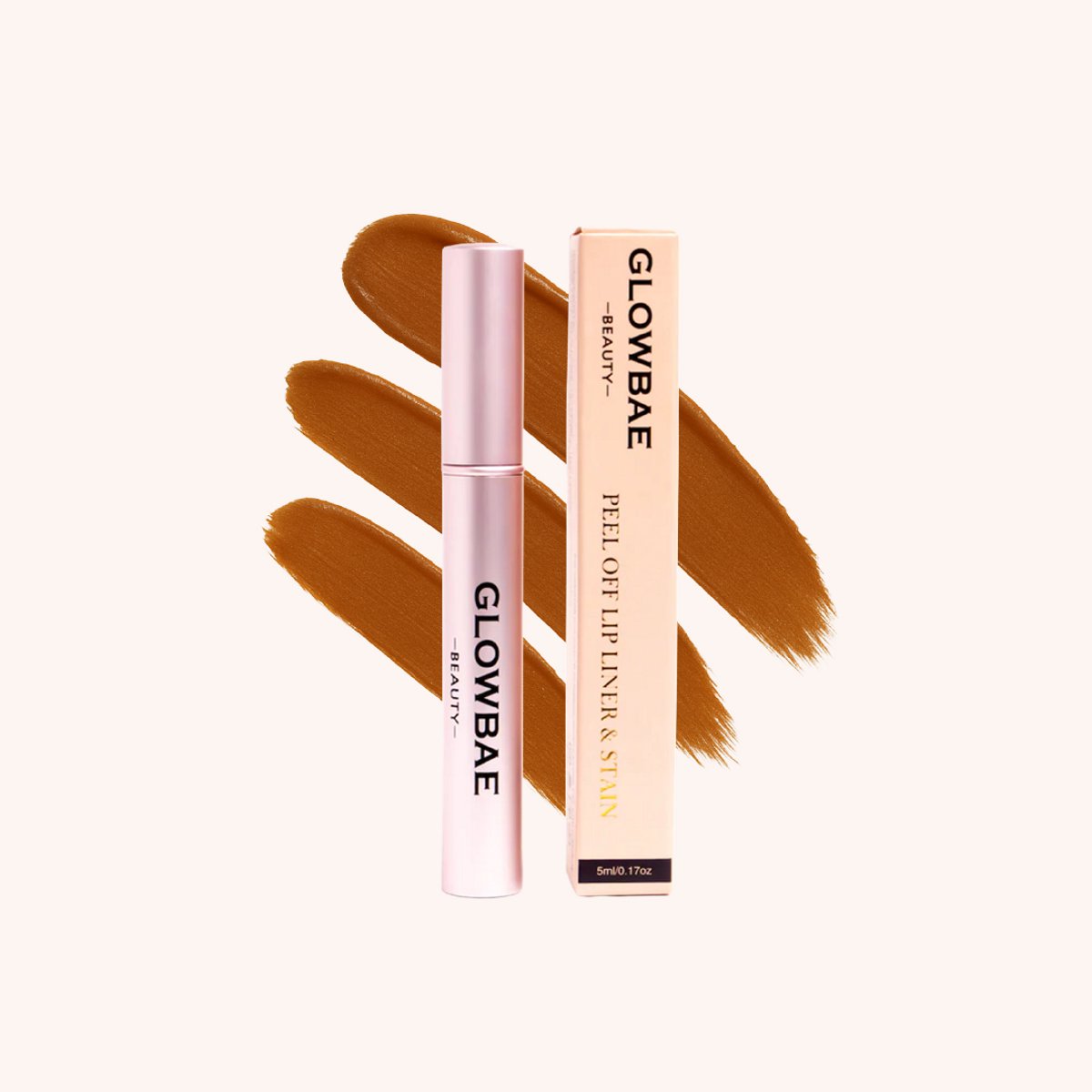 GlowBae Beauty Caramel Brown Peel Off Lip Liner Stain - Langhoudende Lippenstift - Peel-Off Lip Tint - Waterdicht & Vlekbestendig - Subtiele tot Opvallende Tinten - Hydraterende Lip Stain