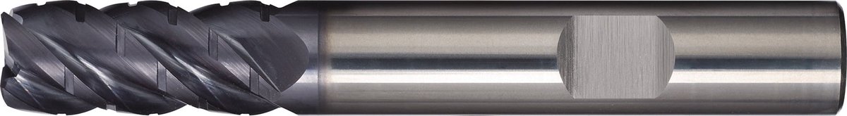 Schaftfrezen DIN 6527L Type NF-UNI D.6mm VHM TiAlN 45Grad HB Z.4 lang TECWERK