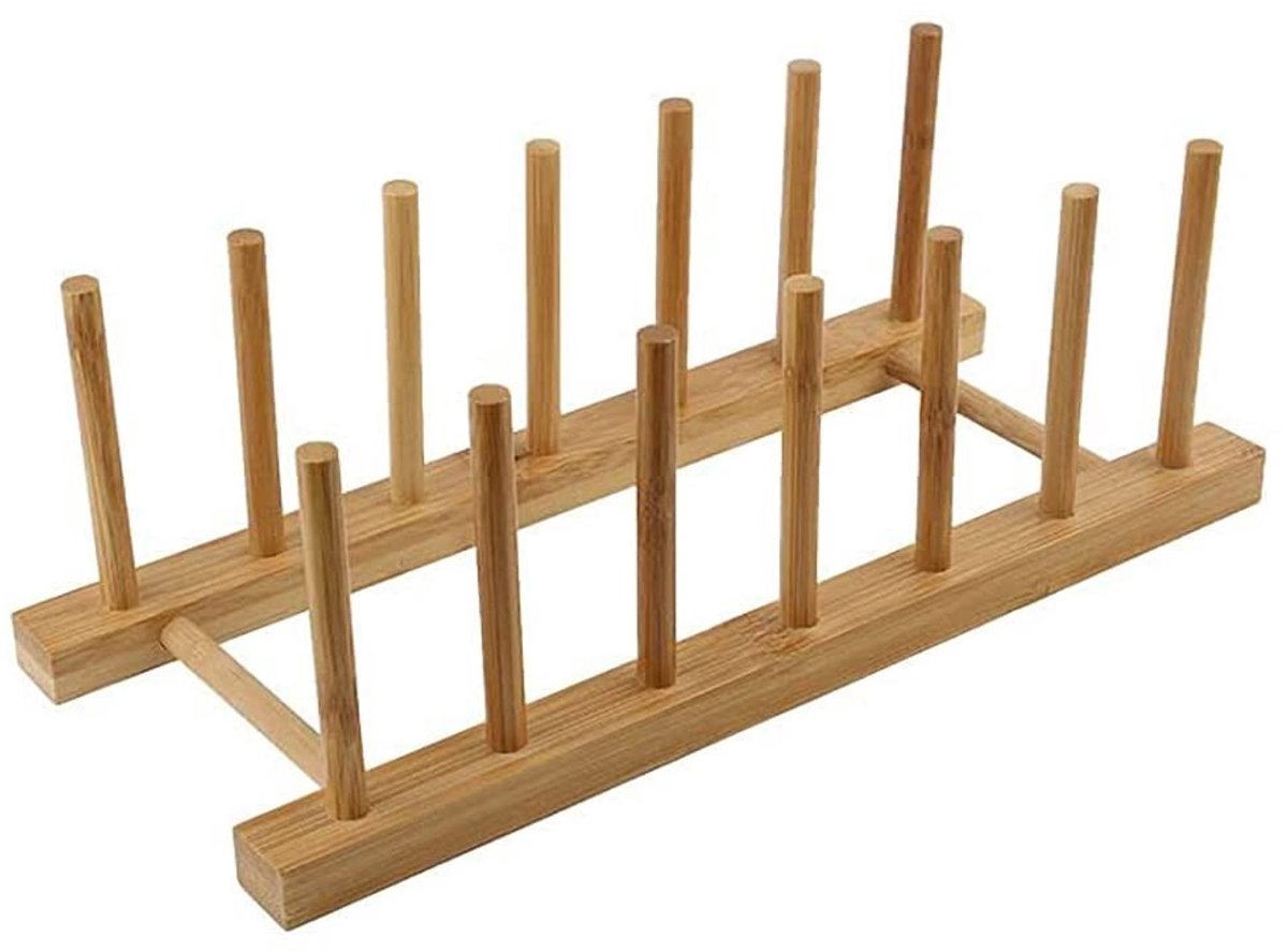 Solidchoice - Bamboe Afwasrek voor 6 Borden en Meer