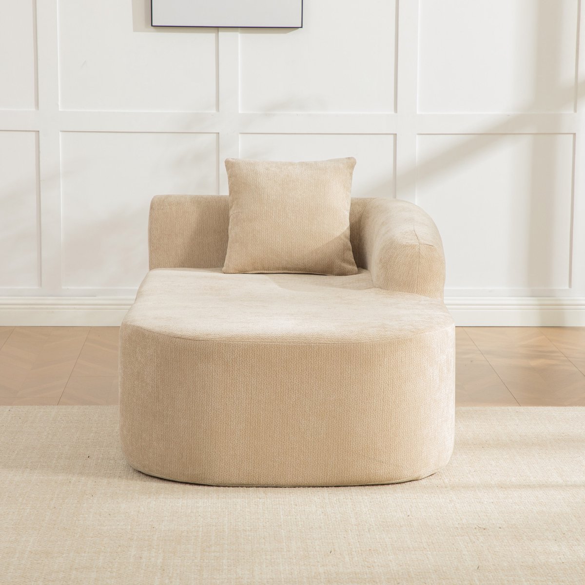 Modulaire Bank Chenille Beige - Compressie Cloud Sofa Met 30D Hoge Veerkracht Schuim - Zachte Lounge Bank Zonder Montage - Comfortabele Sofa Met Antislip Bodem Voor Woonkamer, Slaapkamer En Appartement