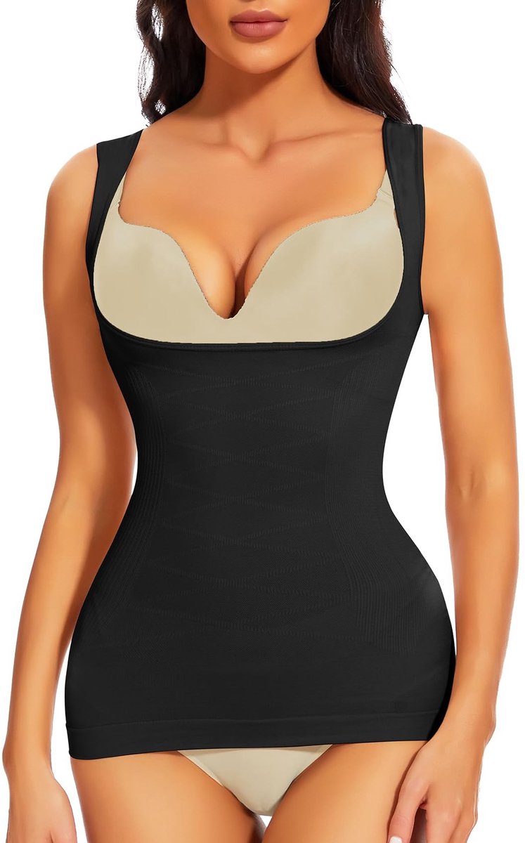 Solidchoice - Naadloos Shapewear Onderhemd voor Dames met Brede Bandjes
