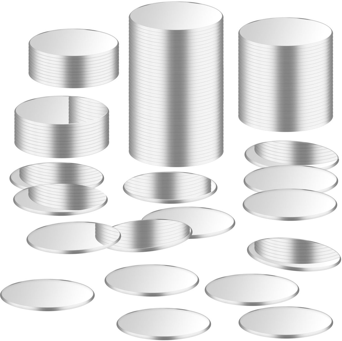 Solidchoice - 100 Stuks Zelfklevende Mini Spiegeltegels voor DIY Decoratie