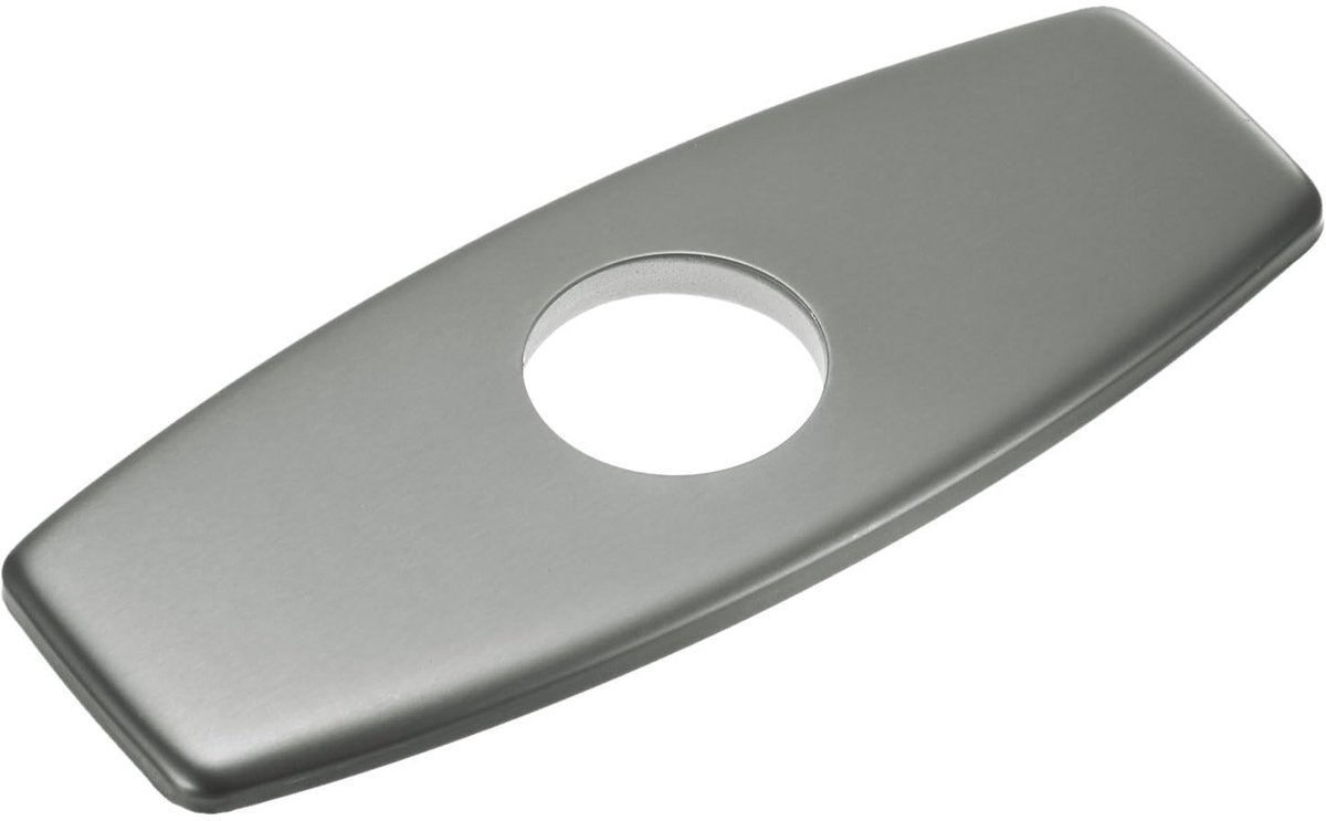 Solidchoice - Kraan Dekplaat voor Wastafel, 15,24 cm in Grijs Roestvrij Staal