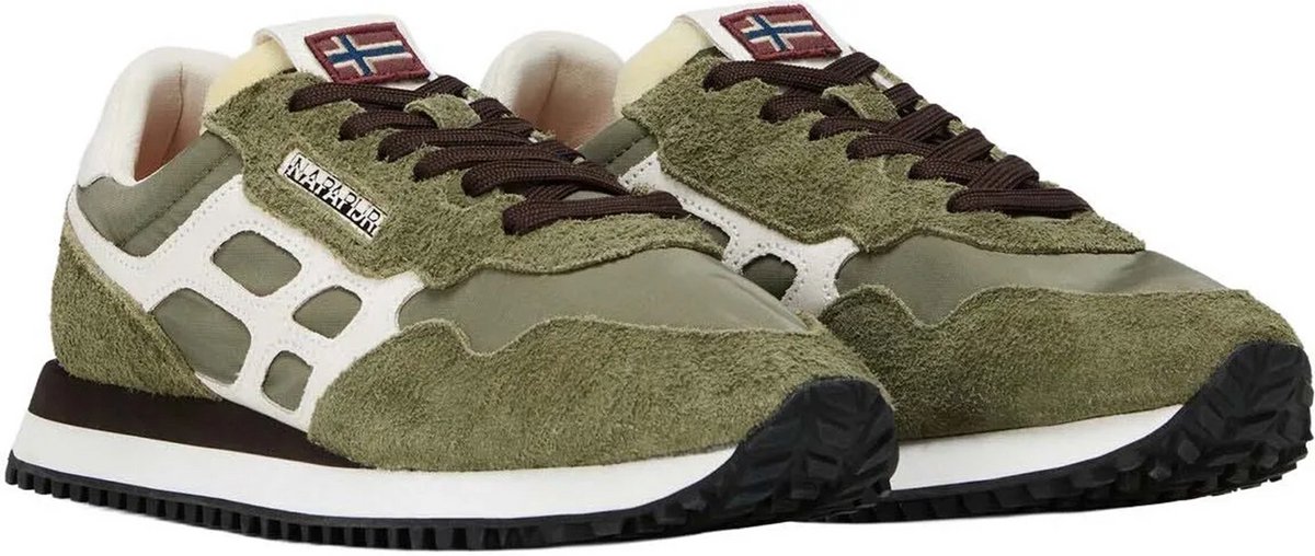 Napapijri Heren Element Suede Sneakers Suède Olive Night