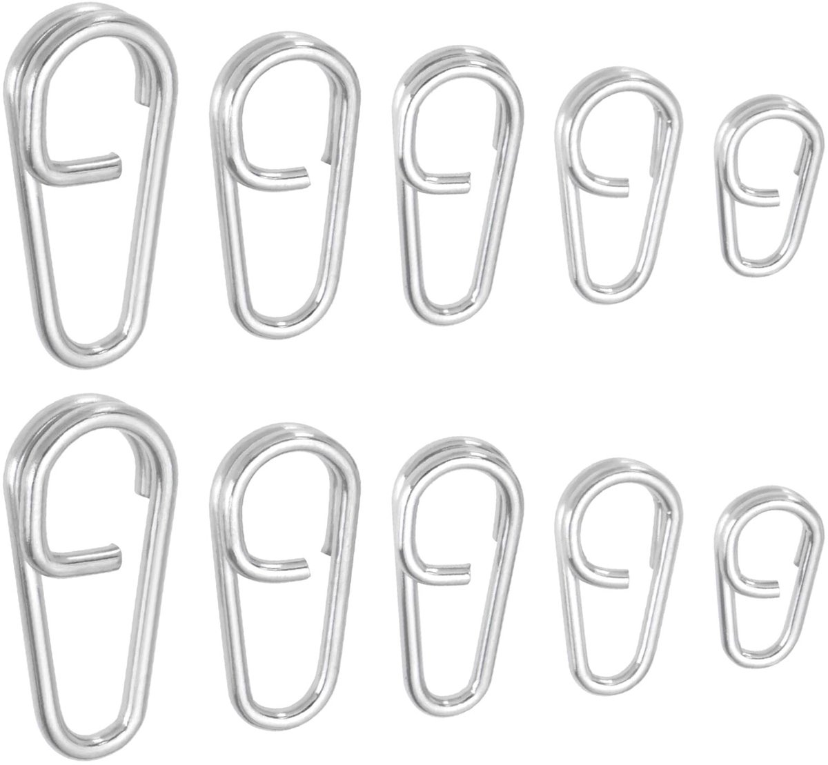 Solidchoice - Set van 50 RVS Splitringen voor Vissers