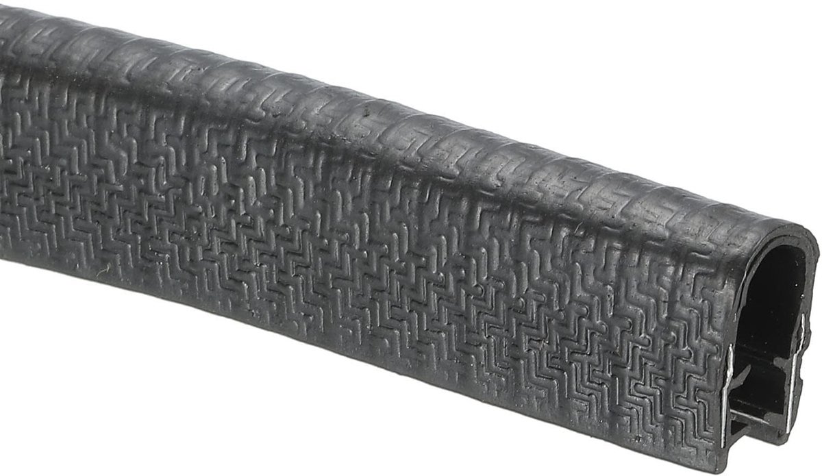 Solidchoice - Zwarte Rubber Randafwerking 3 Meter U-vormige Deurbeschermstrip