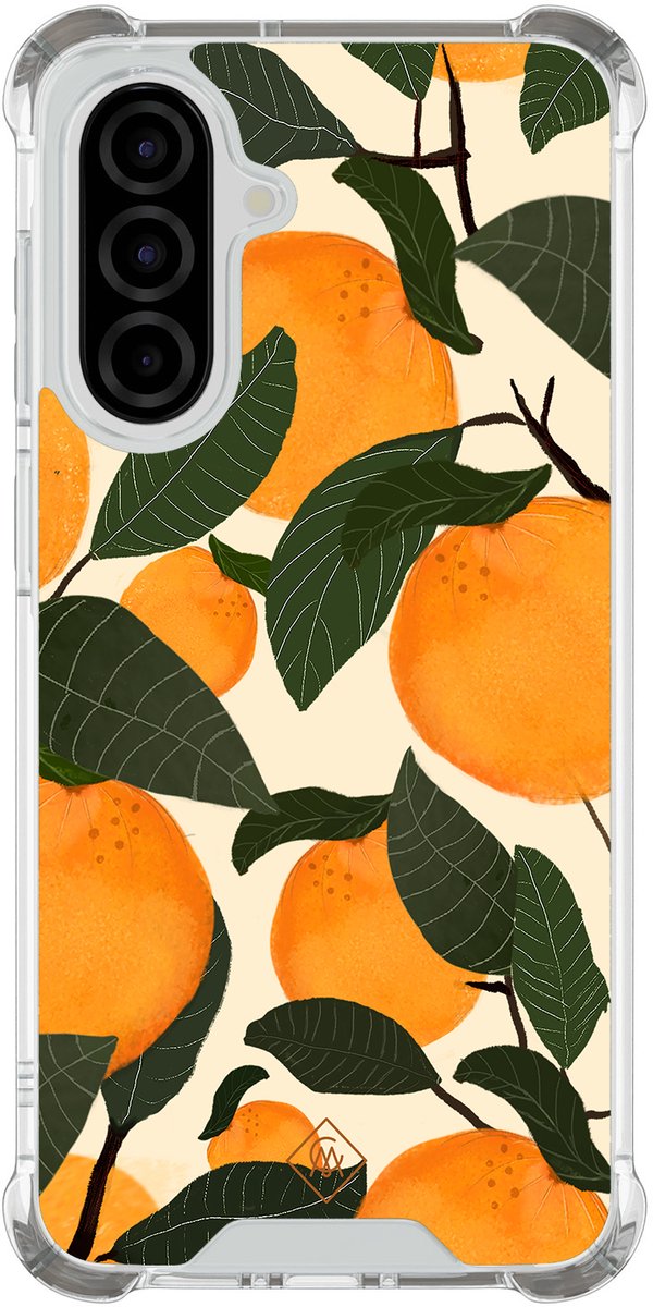 Casimoda® hoesje - Geschikt voor Samsung Galaxy A37 - Orange Garden - Shockproof case - Extra sterk - TPU/polycarbonaat - Multi, Transparant