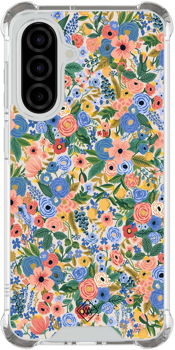 Casimoda® hoesje - Geschikt voor Samsung Galaxy A37 - Blue Gardens - Shockproof case - Extra sterk - TPU/polycarbonaat - Blauw, Transparant