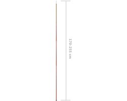 vidaXL - Tentstokken - 2 - st - telescopisch - 170-255 - cm - gegalvaniseerd - staal van Vidaxl — afbeelding 2