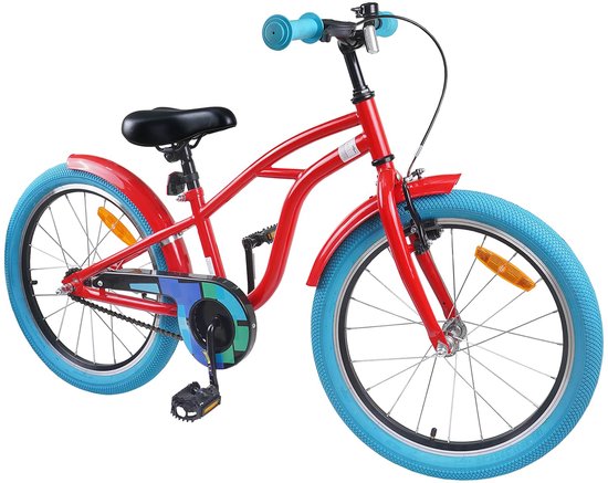 vidaXL - Kinderfiets - 22 - Inch - voor - 7-12 - jaar - oud - Rood van VidaXL — afbeelding 2