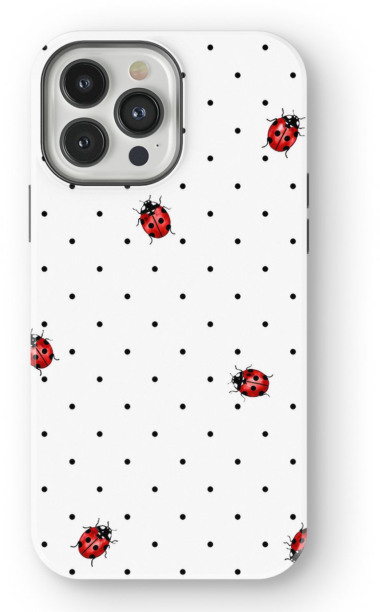 DripCase - Bugs Life Backcover met Mag geschikt voor iPhone 13 Pro Max - Ladybug Dots