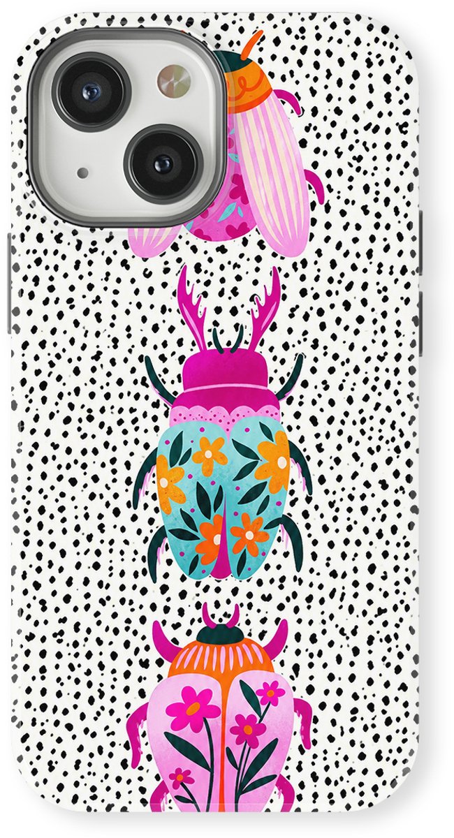 DripCase - Bugs Life Backcover met Mag geschikt voor iPhone 13 - Beetle Bloom